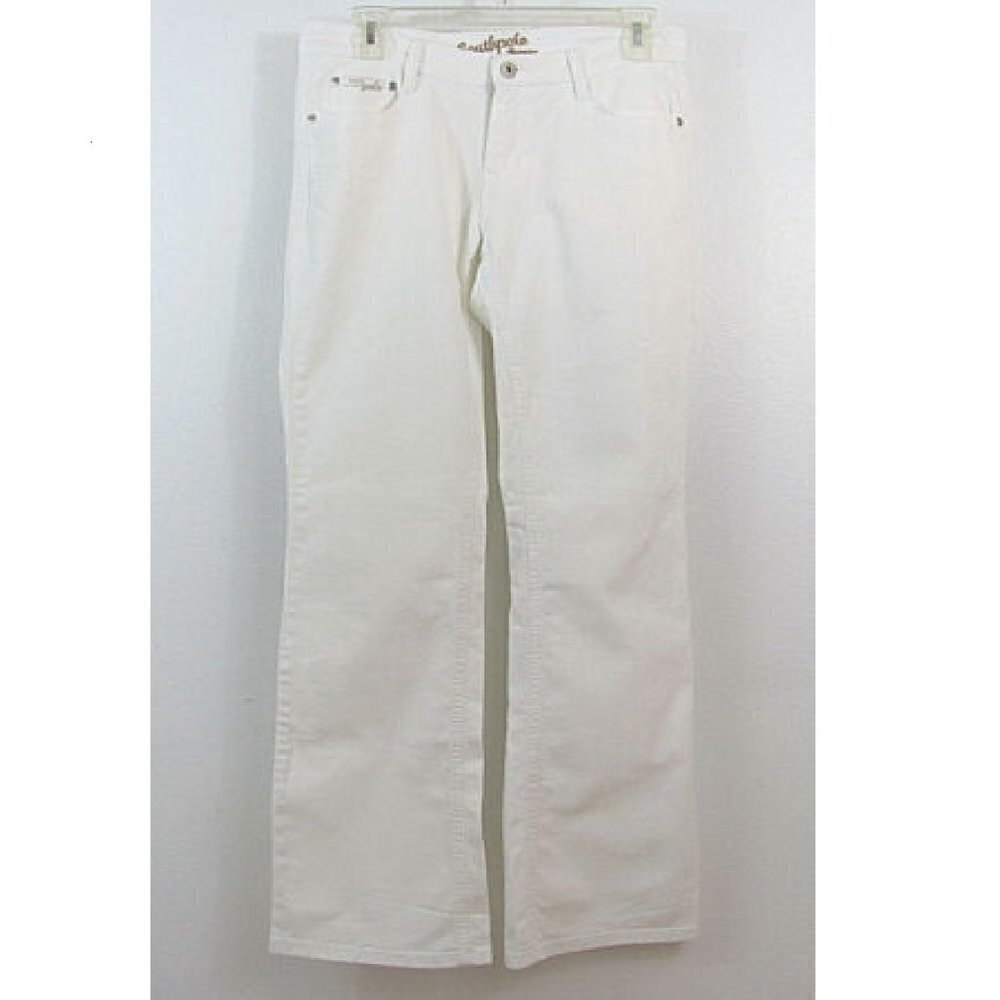 SOUTH POLE Women's Jeans Size 7 (30 x 31 Measured) Boot Cut Ivory EUC